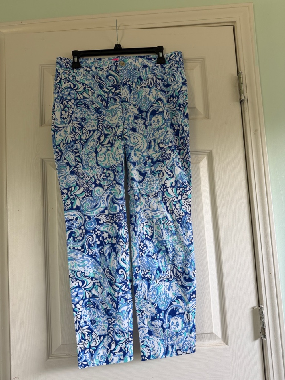 Lilly Pulitzer Blue & White Paisley Print Women’s Jeans